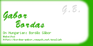 gabor bordas business card
